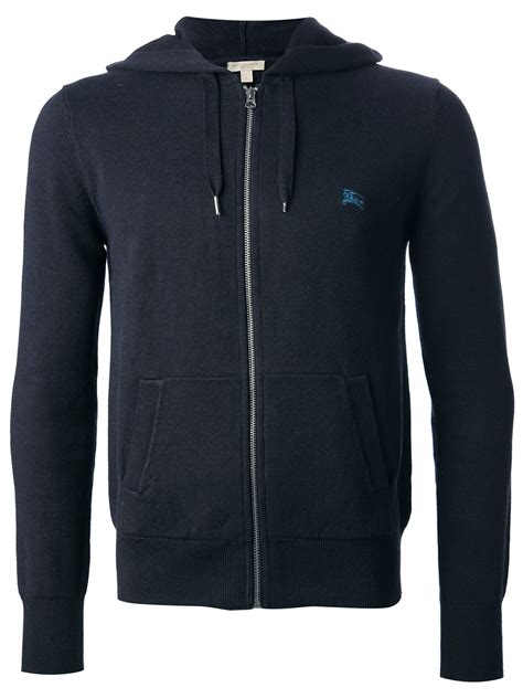 burberry blue zip hoodie|Burberry zip up hoodie black.